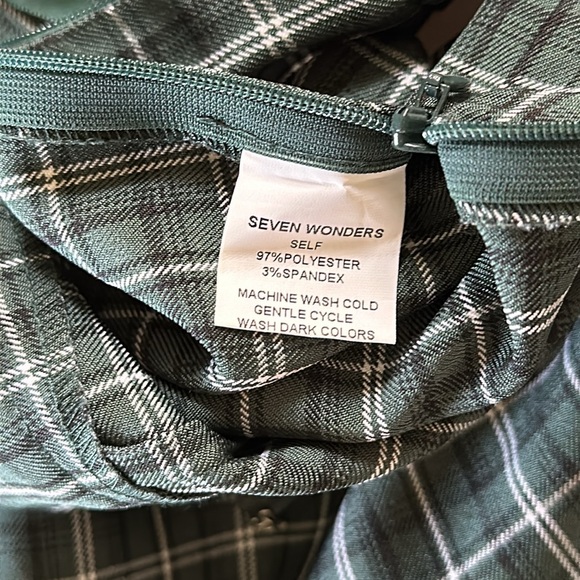 Seven Wonders Green Plaid Flares - Picture 10 of 15